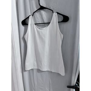 Anne Fontaine Made In Paris Ivory Stretch Tank Top Sz 2 Vintage